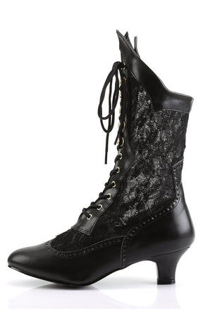 DAME-115 Black Lace Boots-Funtasma-Tragic Beautiful