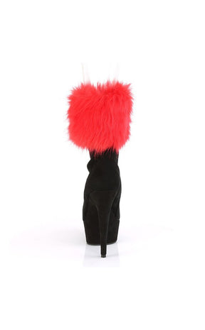 DELIGHT-1000 Fur & Black Suede Ankle Boot-Pleaser-Tragic Beautiful