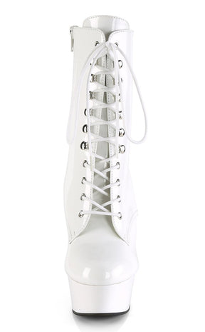 DELIGHT-1020 White Patent Ankle Boots-Pleaser-Tragic Beautiful