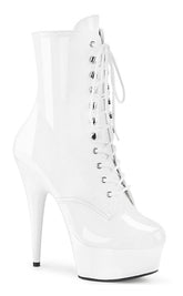 DELIGHT-1020 White Patent Ankle Boots-Pleaser-Tragic Beautiful