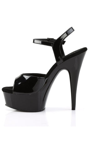 DELIGHT-609 Black Patent Heels-Pleaser-Tragic Beautiful