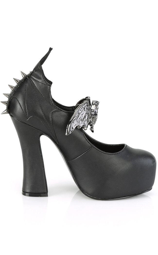 DEMON-18 Black Bat Countess Heels-Demonia-Tragic Beautiful