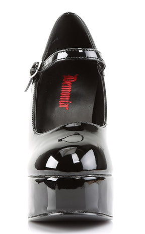 DOLLY-50 Black Patent Heels-Demonia-Tragic Beautiful