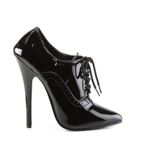 DOMINA-460 Black Patent Lace-Up Heel