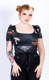 Dark Divine Puff Sleeve Top-Drop Dead Gorgeous-Tragic Beautiful