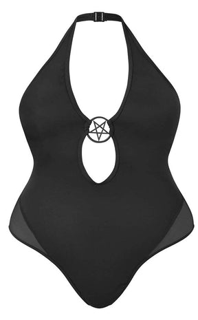 Dark Lyfe Swimsuit [Plus-Size]-Killstar-Tragic Beautiful