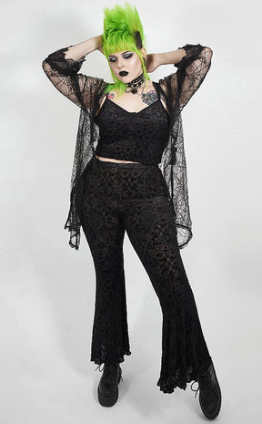 Dark Magician Velvet Flares | Plus Size-Punk Rave-Tragic Beautiful