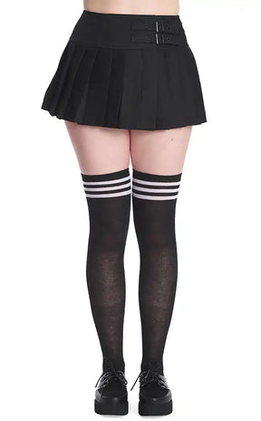 Darkdoll Mini Skirt | Black-Banned Apparel-Tragic Beautiful