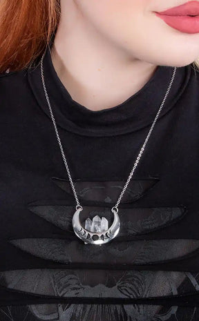 Daughters of Selene Crystal Necklace-Gothic Jewellery-Tragic Beautiful
