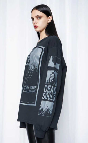 Dead Souls Oversized Long Sleeve Tee-Mary Wyatt-Tragic Beautiful