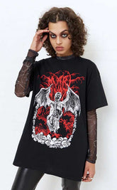 Death Angel Oversized Tee-Mary Wyatt-Tragic Beautiful