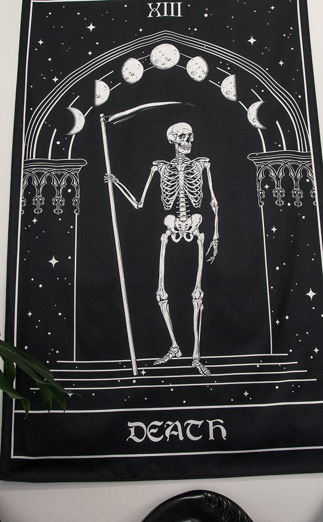 Death Card Tapestry / Wall Hanging-Tragic Beautiful-Tragic Beautiful