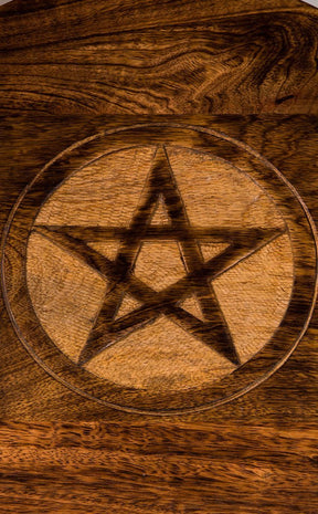 Decorative Wooden Tray With Pentagram-TB-Tragic Beautiful