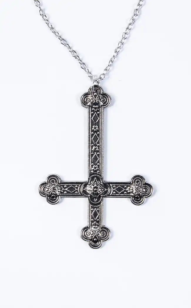 Desecration Inverted Cross Necklace-Gothic Jewellery-Tragic Beautiful