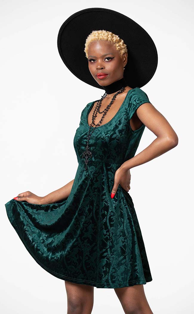 Devilry Velvet Skater Dress | Killstar Australia | Gothic Clothing