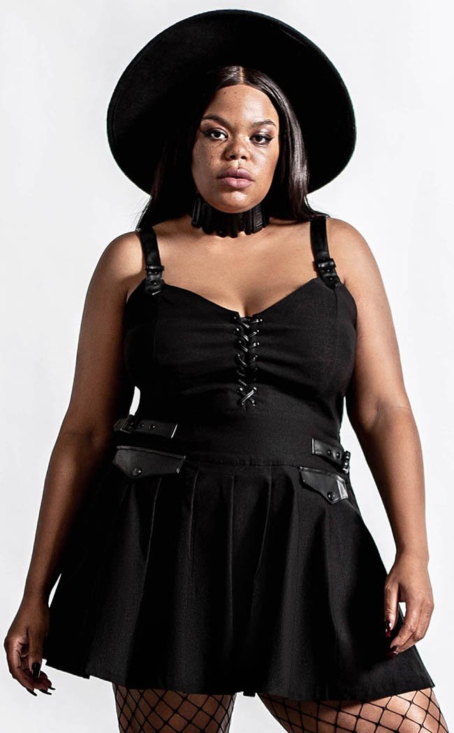 Distorted Garments Distortion Pleated Dress | Killstar Australia | Alternative Clothing