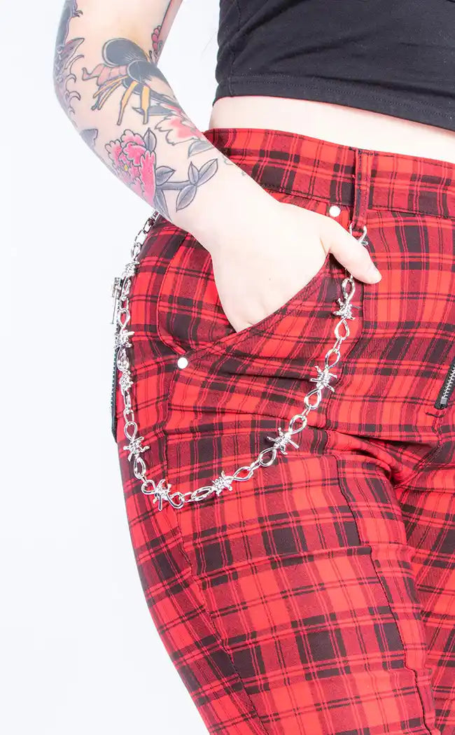 Don't Touch Barb Wire Belt Chain / Choker-Gothic Jewellery-Tragic Beautiful
