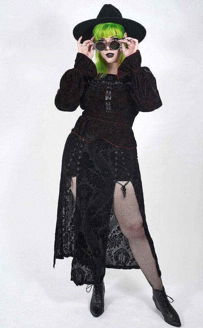 Dragoness Slit Skirt | Plus Size-Punk Rave-Tragic Beautiful