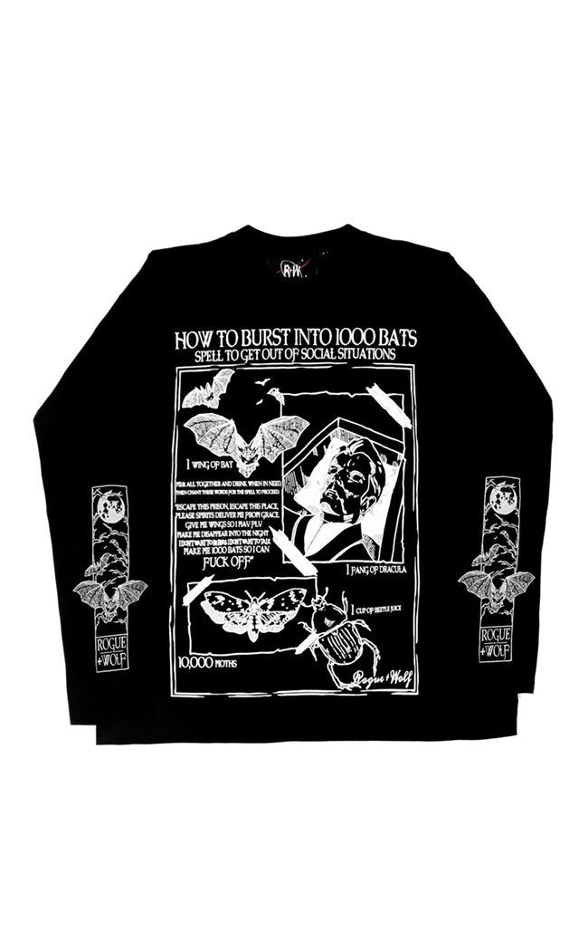 Dramatic Exit Spell Long Sleeve Tee-Rogue & Wolf-Tragic Beautiful