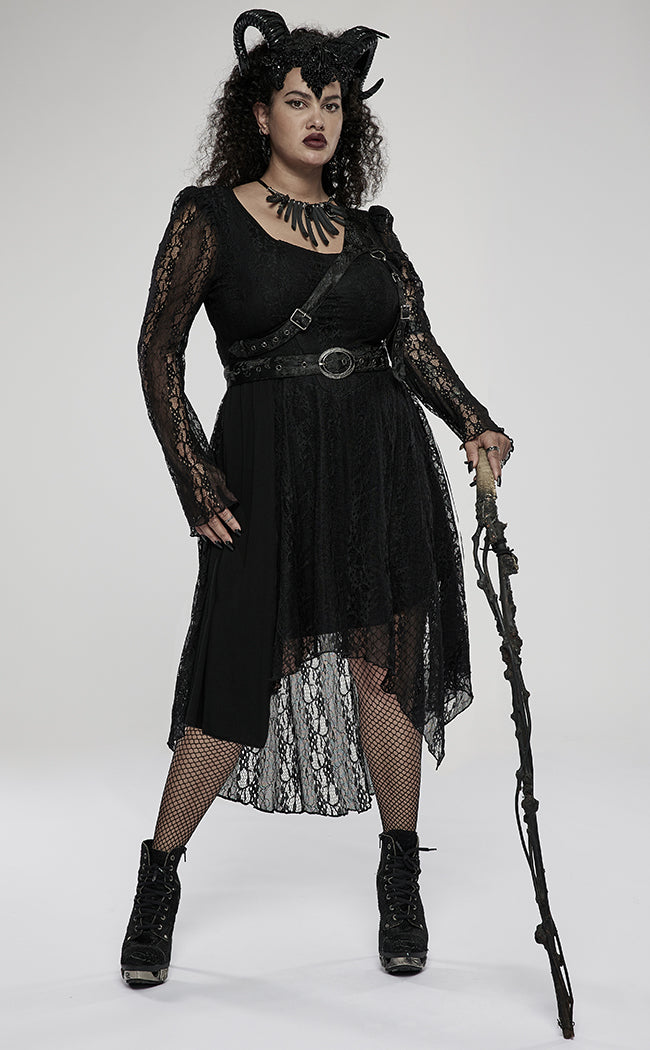 Druid Lace Dress | Plus Size-Punk Rave-Tragic Beautiful
