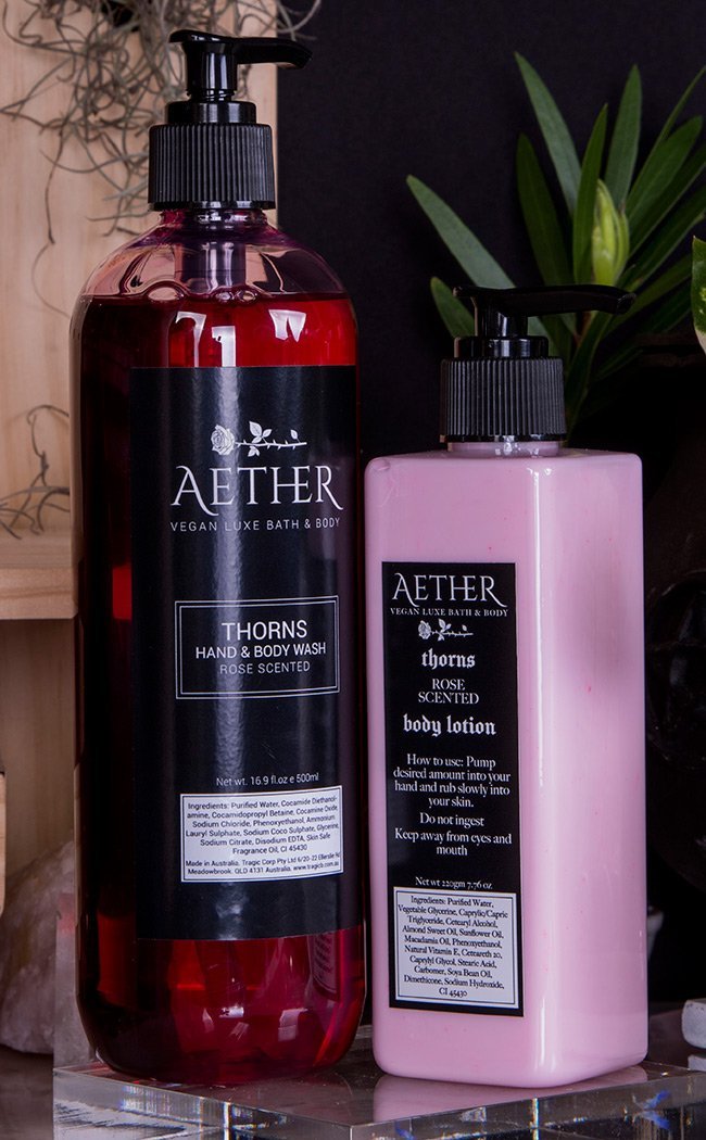 Duo Pack Body Wash and Lotion | Thorns Rose Scented-Aether-Tragic Beautiful