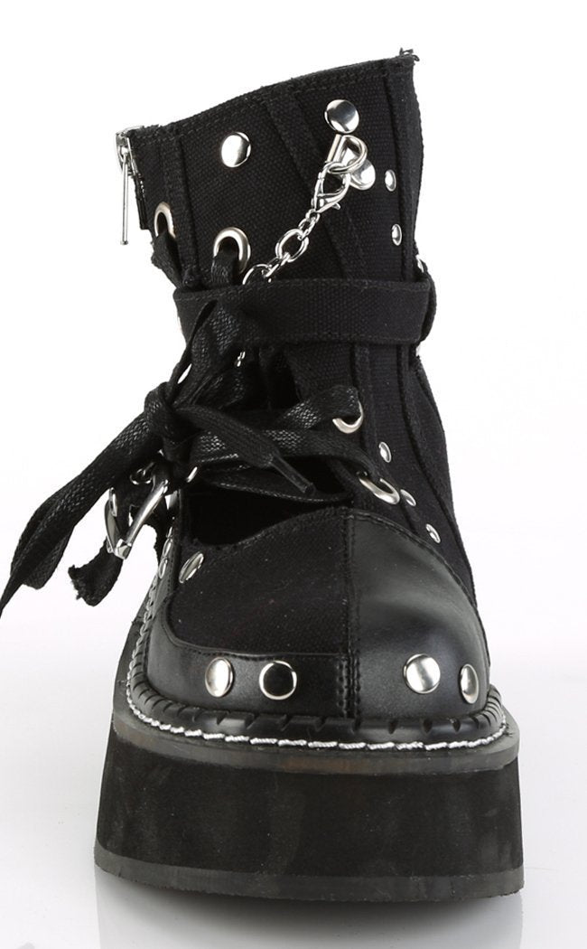 EMILY-317 Black Ankle Boots-Demonia-Tragic Beautiful