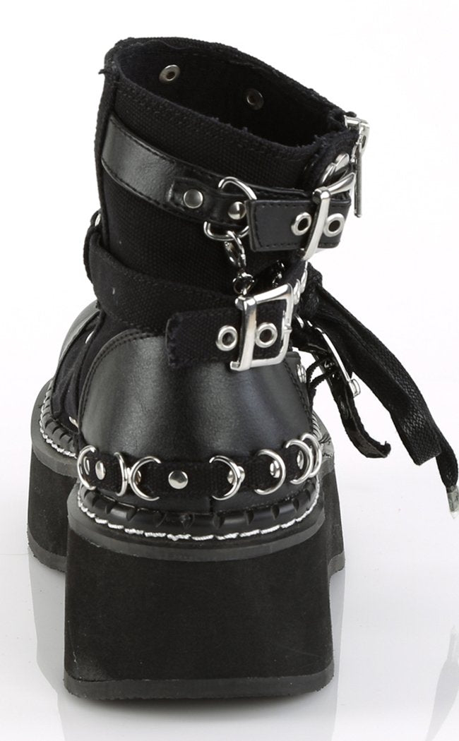 EMILY-317 Black Ankle Boots-Demonia-Tragic Beautiful