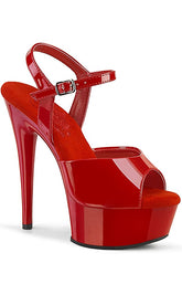 EXCITE-609 Red Patent Platform Heels-Pleaser-Tragic Beautiful