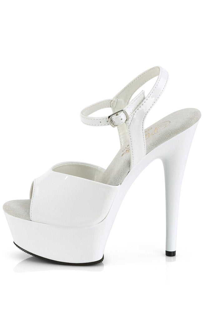 EXCITE-609 White Patent Platform Heels-Pleaser-Tragic Beautiful
