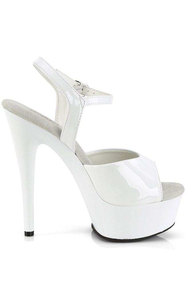 EXCITE-609 White Patent Platform Heels-Pleaser-Tragic Beautiful