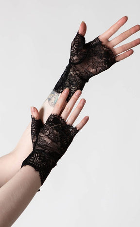Embrace the Night Lace Gloves | Black-Killstar-Tragic Beautiful