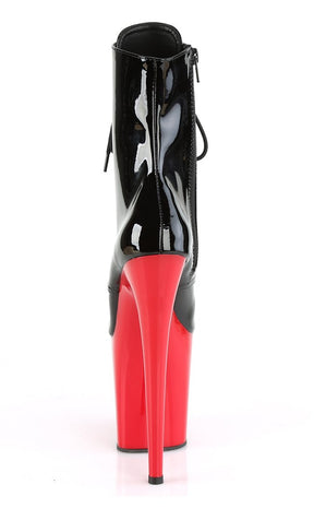 FLAMINGO-1020 Black & Red Patent Ankle Boots-Pleaser-Tragic Beautiful