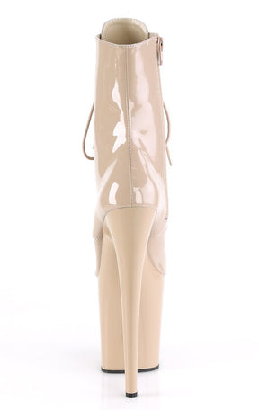 FLAMINGO-1020 Nude Patent Ankle Boots-Pleaser-Tragic Beautiful