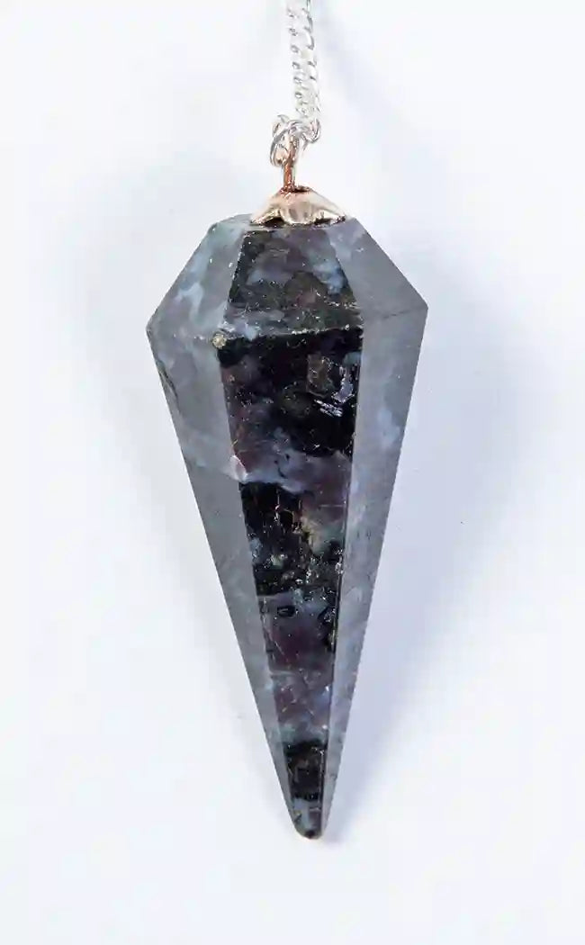 Faceted Pendulum | Indigo Gabbro-Crystals-Tragic Beautiful
