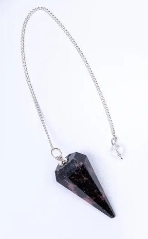 Faceted Pendulum | Pink Rhodonite-Crystals-Tragic Beautiful