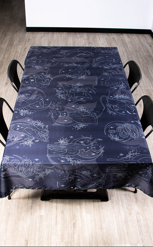 Les Familiers Large Tablecloth-The Haunted Mansion-Tragic Beautiful