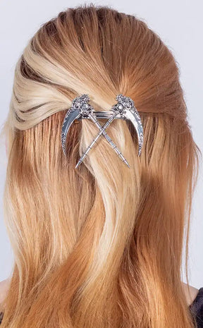 Fear the Reaper Hair Clip-Gothic Jewellery-Tragic Beautiful