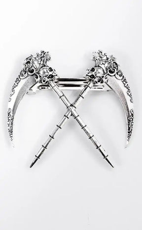 Fear the Reaper Hair Clip-Gothic Jewellery-Tragic Beautiful