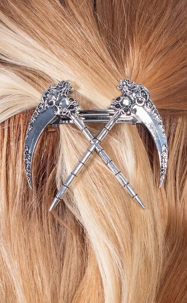 Fear the Reaper Hair Clip-Gothic Jewellery-Tragic Beautiful