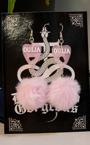 Fluff Goth Earrings | Pink Ouija-Drop Dead Gorgeous-Tragic Beautiful
