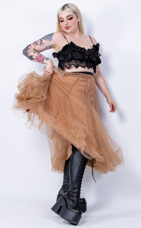 Forest Fae Tulle Skirt | Fawn-Punk Rave-Tragic Beautiful