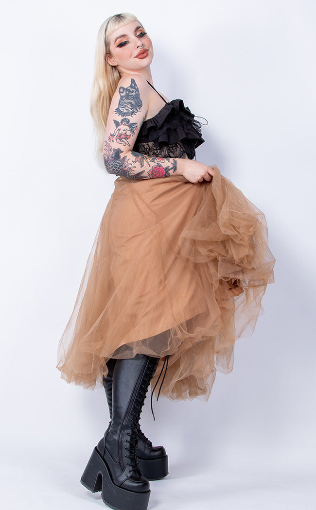 Forest Fae Tulle Skirt | Fawn-Punk Rave-Tragic Beautiful
