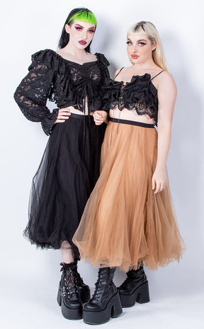 Forest Fae Tulle Skirt | Fawn-Punk Rave-Tragic Beautiful
