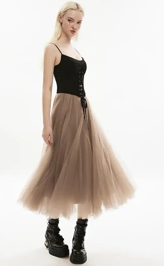 Forest Fae Tulle Skirt | Fawn-Punk Rave-Tragic Beautiful