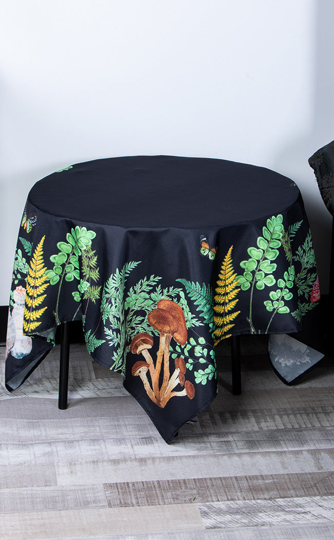 Forest Floor Tablecloth | Square-The Haunted Mansion-Tragic Beautiful
