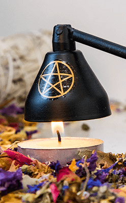 Black & Gold Pentacle Candle Snuffer