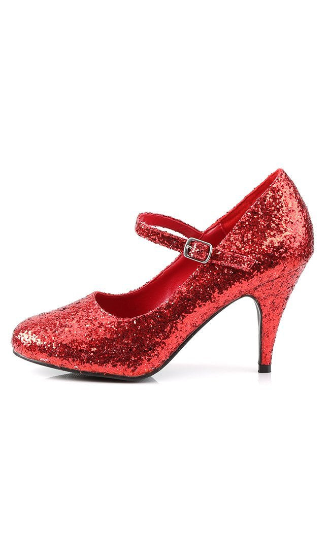 GLINDA-50G Red Glitter Heels-Funtasma-Tragic Beautiful