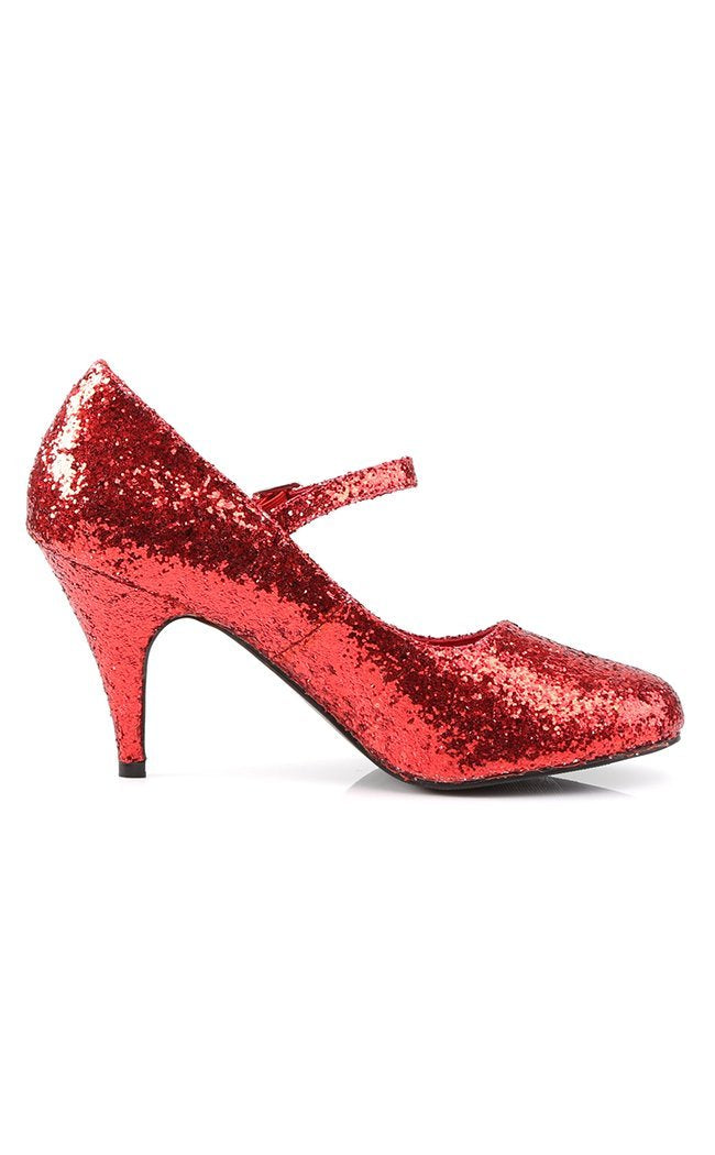 GLINDA-50G Red Glitter Heels-Funtasma-Tragic Beautiful