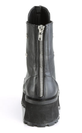 GRAVEDIGGER-10 Black Vegan Leather Boots-Demonia-Tragic Beautiful