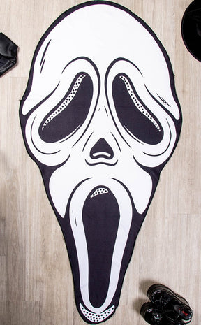 Ghostface Scream | Shaped Beach Towel-Too Fast Brand-Tragic Beautiful